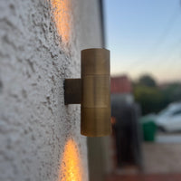 Outdoor Landscape Lighting LED 12V Low Voltage SCSP01 Stelvio Sconce Antique Brass Finish Up/Down Light 4x/8x/12x MR16 4W Dimmable 2700K Package Low Voltage Outdoor Lighting