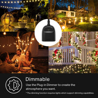 Outdoor Landscape Lighting LED 12V Low Voltage Outdoor Dimmable Smart Plug Single Socket, Smart Home Wi-Fi Outlet Timer 150W Max