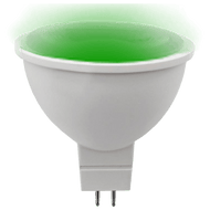 Color único MR16 Rojo, verde o azul Ahorro de energía a prueba de agua 12V Bombilla LED para exteriores - Verde / Único