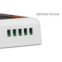 Outdoor Landscape Lighting LED 12V Low Voltage Miboxer 4-Zone Controller Receiver Box DC 12-24V for Single Color, CCT or RGBW LED Strip Light