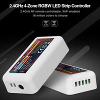 Outdoor Landscape Lighting LED 12V Low Voltage Miboxer 4-Zone Controller Receiver Box DC 12-24V for Single Color, CCT or RGBW LED Strip Light