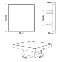 Outdoor Landscape Lighting LED 12V Low Voltage MiBoxer RGB/RGBW Wall Mounted Smart Panel Wireless Remote 4 Zones 2.4G RF Compatible with Miboxer WL5, FUT039, FUT045, FUT039W, FUT039S, LS2 Controllers