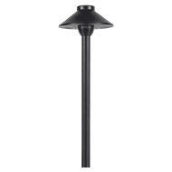 PLB02 Clear Lens Outdoor Garden Pathway Light | 12V Low Voltage Brass Path Light - Black Brass / None