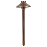 Outdoor Landscape Lighting LED 12V Low Voltage PLB02 Clear Lens Outdoor Garden Pathway Light | 12V Low Voltage Brass Path Light Natural Brass