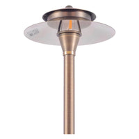 Outdoor Landscape Lighting LED 12V Low Voltage PLB04 Cast Brass Two Tier Brass LED 12V Pagoda Low Voltage Pathway Light G4 Socket