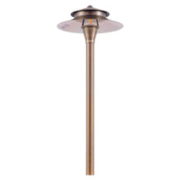 Outdoor Landscape Lighting LED 12V Low Voltage PLB04 Cast Brass Two Tier Brass LED 12V Pagoda Low Voltage Pathway Light G4 Socket