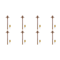 Outdoor Landscape Lighting LED 12V Low Voltage PLB06 4x/8x/12x Package 12V G4 Snub Low Voltage Heavy Duty Cast Brass Outdoor LED Pathway Light with G4 3W 3000K Bulb 8 Pack