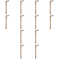 Outdoor Landscape Lighting LED 12V Low Voltage PLB07 4x/8x/12x Package 3000K Warm White Integrated 3W LED Brass L-Shaped 12V Low Voltage Landscape Lighting Pathway Light 12 Pack