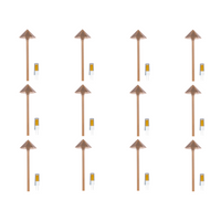 Outdoor Landscape Lighting LED 12V Low Voltage PLB11 4x/8x/12x Package Brass LED 12V Low Voltage Pathway Outdoor Lighting Landscape Fixture with G4 3W 3000K Bulb 12 pack