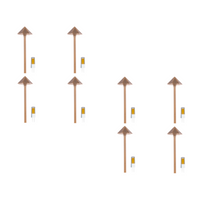 Outdoor Landscape Lighting LED 12V Low Voltage PLB11 4x/8x/12x Package Brass LED 12V Low Voltage Pathway Outdoor Lighting Landscape Fixture with G4 3W 3000K Bulb 8 Pack