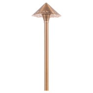 PLB12 Brass LED 12V Low Voltage Pathway Outdoor Lighting Landscape Fixture G4 Socket - None