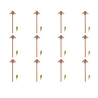 Outdoor Landscape Lighting LED 12V Low Voltage PLB12 4x/8x/12x Package Brass LED 12V Low Voltage Pathway Outdoor Lighting Landscape Fixture with G4 3W 3000K Bulb 12 Pack