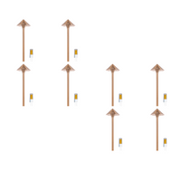 Outdoor Landscape Lighting LED 12V Low Voltage PLB12 4x/8x/12x Package Brass LED 12V Low Voltage Pathway Outdoor Lighting Landscape Fixture with G4 3W 3000K Bulb 8 Pack