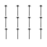 Outdoor Landscape Lighting LED 12V Low Voltage PLB13 4x/8x/12x Package Two Tier Brass Pathway 12V Low Voltage Pagoda Light Led Landscape Lighting Fixture with G4 2W 3000K 12 Pack