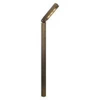 Outdoor Landscape Lighting LED 12V Low Voltage PLB14 Adjustable Integrated 3W 3000K Warm White LED Brass L-Shaped 12V Low Voltage Pathway Light