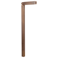 Outdoor Landscape Lighting LED 12V Low Voltage PLB14 Adjustable Integrated 3W 3000K Warm White LED Brass L-Shaped 12V Low Voltage Pathway Light Natural Brass