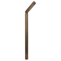 Outdoor Landscape Lighting LED 12V Low Voltage PLB14 Adjustable Integrated 3W 3000K Warm White LED Brass L-Shaped 12V Low Voltage Pathway Light