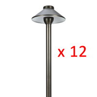 Outdoor Landscape Lighting LED 12V Low Voltage RPL8901 x12 Package Outdoor Garden Pathway Light | Low Voltage Brass Path Light [FINAL SALE]