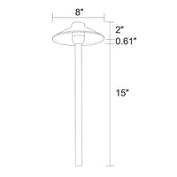 Outdoor Landscape Lighting LED 12V Low Voltage RPL8902 x12 Package Outdoor Garden Pathway Light | Low Voltage Brass Path Light [FINAL SALE]