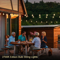 Outdoor Landscape Lighting LED 12V Low Voltage SL102 LED Dimmable Smart Bistro String Lights Outdoor Weatherproof 12V Edison Bulbs