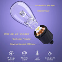 Outdoor Landscape Lighting LED 12V Low Voltage SLR100 LED RGBCWIC Smart Bistro String Lights Color Changing Outdoor Weatherproof 24V Edison Bulbs