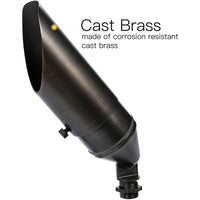 Outdoor Landscape Lighting LED 12V Low Voltage SPB04 Cast Brass Adjustable 12V Low Voltage LED Bullet Landscape Spotlight Outdoor Lighting MR16 Socket