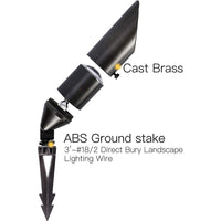 Outdoor Landscape Lighting LED 12V Low Voltage SPB12 4x/8x/12x Package 3W-12W Adjustable Integrated LED 12V Low Voltage Outdoor Landscape Lighting Brass Spotlight 3000K