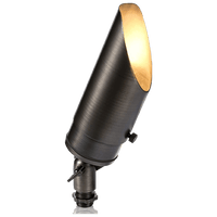Outdoor Landscape Lighting LED 12V Low Voltage Dark Brass LED Connoisseur Kit: (8) SPB04 Spot Lights, (4) PLB02 Path Lights
