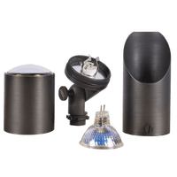 Outdoor Landscape Lighting LED 12V Low Voltage SPB04 Cast Brass Adjustable 12V Low Voltage LED Bullet Landscape Spotlight Outdoor Lighting MR16 Socket