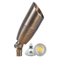 Outdoor Landscape Lighting LED 12V Low Voltage SPB06 4x/8x/12x Package 12V Low Voltage LED Outdoor Landscape Brass Spotlight with MR16 5W 3000K Bulb