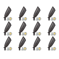 Outdoor Landscape Lighting LED 12V Low Voltage SPB06 4x/8x/12x Package 12V Low Voltage LED Outdoor Landscape Brass Spotlight with MR16 5W 3000K Bulb Dark Brass 12 Pack