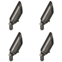 Outdoor Landscape Lighting LED 12V Low Voltage SPB12 4x/8x/12x Package 3W-12W Adjustable Integrated LED 12V Low Voltage Outdoor Landscape Lighting Brass Spotlight 3000K Dark Brass 4 Pack