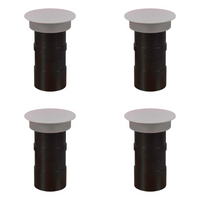 Outdoor Landscape Lighting LED 12V Low Voltage STA02 4x/8x/12x Package 3W 3000K Warm White Integrated LED 12V Low Voltage Round Aluminum Brick Paver Light Outdoor Step Light 4 Pack