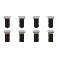 Outdoor Landscape Lighting LED 12V Low Voltage STA02 4x/8x/12x Package 3W 3000K Warm White Integrated LED 12V Low Voltage Round Aluminum Brick Paver Light Outdoor Step Light 8 Pack