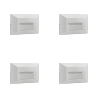 Outdoor Landscape Lighting LED 12V Low Voltage STA03 4x/8x/12x Package 2+2+2W 3CCT 3000K/4000K/5000K 12V Low Voltage Cast Aluminum Rectangular Surface Mount LED Stair Step or Deck Light