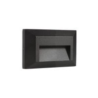 Outdoor Landscape Lighting LED 12V Low Voltage STA03 2+2+2W 3CCT 3000K/4000K/5000K 12V Low Voltage Cast Aluminum Rectangular Surface Mount LED Stair Step or Deck Light Black