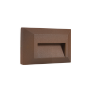 STA03 2+2+2W 3CCT 3000K/4000K/5000K 12V Low Voltage Cast Aluminum Rectangular Surface Mount LED Stair Step or Deck Light - Brown