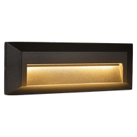 Outdoor Landscape Lighting LED 12V Low Voltage STA04 3+3W 3CCT 3000K/4000K/5000K 12V Low Voltage Cast Aluminum Rectangular Surface Mount LED Step or Deck Light Black