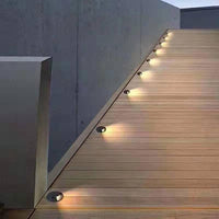 Outdoor Landscape Lighting LED 12V Low Voltage STA05 3W 12V Low Voltage Cast Aluminum Round Surface Mount LED Step or Deck Light