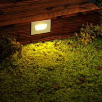 Outdoor Landscape Lighting LED 12V Low Voltage STA07 3.5W 3CCT 12V Low Voltage Rectangular Waterproof Horizontal Integrated LED Aluminum Stairs Step Light Fixture