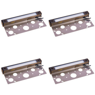 STB12 4x/8x/12x Package Brass LED 7" Retaining Wall Light 12V Low Voltage Hardscape Paver Lighting 3000K or 5000K - 4 Pack / 3000K Warm White