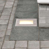Outdoor Landscape Lighting LED 12V Low Voltage STS02 4x/8x/12x Package Outdoor Recessed Brick Wall Light 12V Low Voltage 3000K Warm White Integrated LED Step/ Stair Lighting Fixture