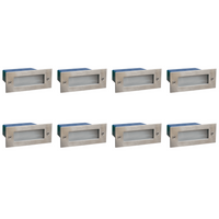 Outdoor Landscape Lighting LED 12V Low Voltage STS02 4x/8x/12x Package Outdoor Recessed Brick Wall Light 12V Low Voltage 3000K Warm White Integrated LED Step/ Stair Lighting Fixture 8 Pack