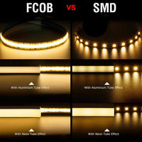 Outdoor Landscape Lighting LED 12V Low Voltage SLD22 16.4ft Dotless Single Color Linear 8mm 3W/ft 10mm LED Strip Lights Low Voltage COB DC24V Tape Light IP67 Waterproof