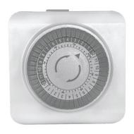 Reloj mecánico de interior con temporizador enchufable TM02 para transformadores de luces de jardín 24 horas