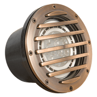 Outdoor Landscape Lighting LED 12V Low Voltage UNB01 4x/8x/12x Package Cast Brass Low Voltage Grille Commercial LED In-ground Well Light IP65 Waterproof 12V Low Voltage with PAR36 10W 160° 3000K Bulb