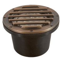 Outdoor Landscape Lighting LED 12V Low Voltage UNB01 4x/8x/12x Package Cast Brass Low Voltage Grille Commercial LED In-ground Well Light IP65 Waterproof 12V Low Voltage with PAR36 10W 160° 3000K Bulb
