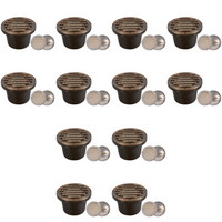 Outdoor Landscape Lighting LED 12V Low Voltage UNB01 4x/8x/12x Package Cast Brass Low Voltage Grille Commercial LED In-ground Well Light IP65 Waterproof 12V Low Voltage with PAR36 10W 160° 3000K Bulb 12 Pack