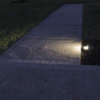 Outdoor Landscape Lighting LED 12V Low Voltage UNB02 4x/8x/12x Package Cast Brass 12V Low Voltage Half Moon Round LED In-ground Well Light IP65 Waterproof with MR16 Socket 5W 3000K Bulb
