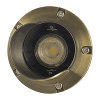 Outdoor Landscape Lighting LED 12V Low Voltage UNB03 4x/8x/12x Package Cast Brass 12V Low Voltage Shielded LED In-ground Well Light IP65 Waterproof with MR16 5W 3000K Bulb